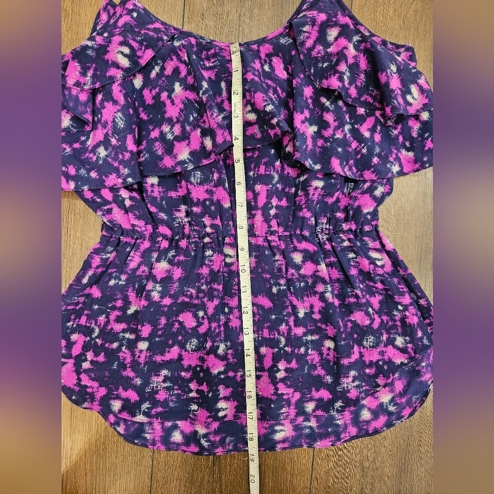 NWT Rebecca Taylor 100% Silk Floral Top - Size 4 - Picture 13 of 13